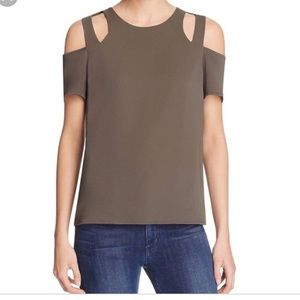 Cooper & Ella cut out shirt in forest green. NWT